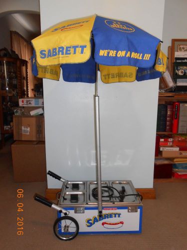 SABRETT TABLETOP HOT DOG CART W/ UMBRELLA*USED 1 SUMMER*VVGC*MUST SEE*