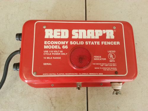 RED SNAP&#039;R ECONOMY 10 MILE FENCE ELECTRIC CHARGER SOLID STATE MODEL 66