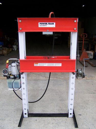 Power Team 25-Ton Electric / Hydraulic H-Frame Shop Press 115V 1 Phase