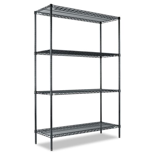 4-Shelf All-Purpose Green Wire Shelving Starter Kit - 48&#034; x 18&#034; x 72&#034; AB533486