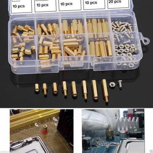 120Pcs M3 Male Female Brass Standoff Spacer PCB Board Screws Nut Assortment Kit