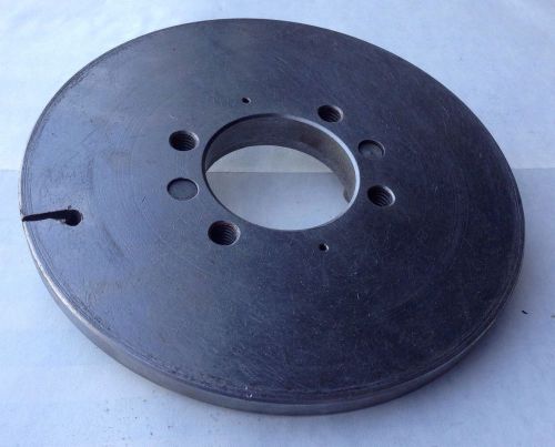 Steel 6-1/2&#034; Face Plate | Arbor Hole 2&#034; | Bolt Holes 3/8-16