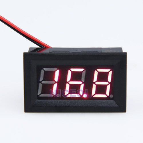 DC 3.2-30V Ammeter Red LED Amp Two-wire Volt Meter Gauge Digital Voltmeter