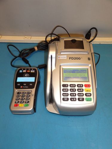 FD200Ti First Data Terminal &amp; Check Reader w/ FD-35 EMV Chip Reader PIN Pad