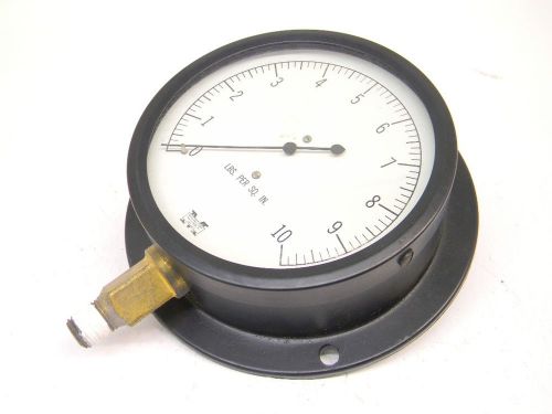 Vintage marshalltown mfg. iowa pressure gage 0-10 lbs. psi face dia. 4.75&#034; for sale