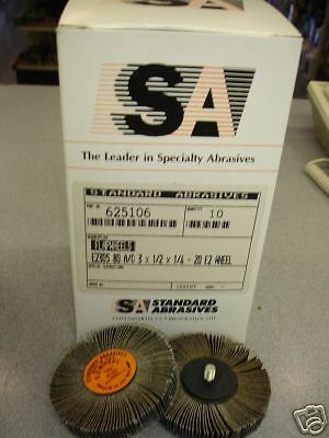 (10) 3&#034; Standard Abrasives Flap wheel 80 Grit  $83 625106