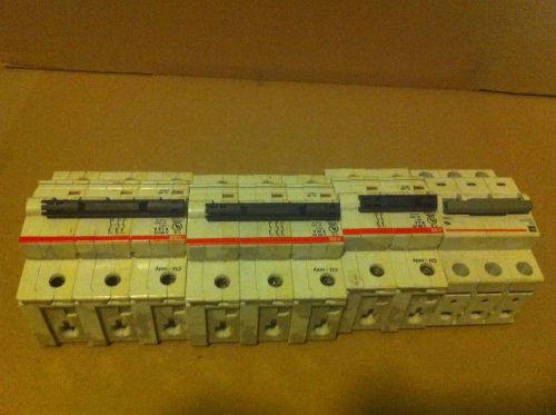 ABB LOT (4 various) CITRCUT BREAKERS S283UXK1,6A S283UXK25A S282UXK2A C4WMS3C044