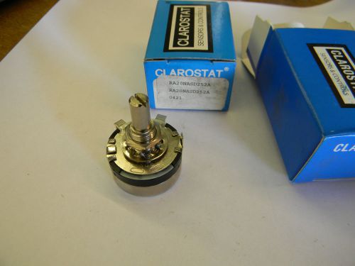 New* Clarostat Potentiometer RA20NASD252A 2.5K 2w Linear Mil Spec    B4