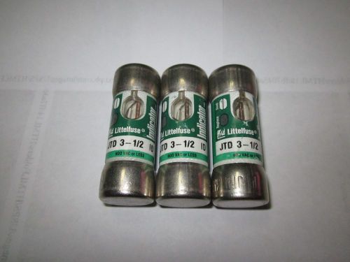 LOT OF 3 LITTELFUSE INDICATOR JTD 3-1/2 ID FUSE NEW NO BOX JTD-3-1/2-ID