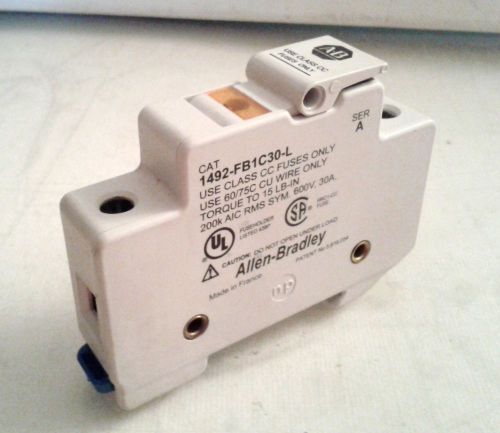 Din Rail Fuse Holder   Allen Bradley 1492-FB1C30-L Series A