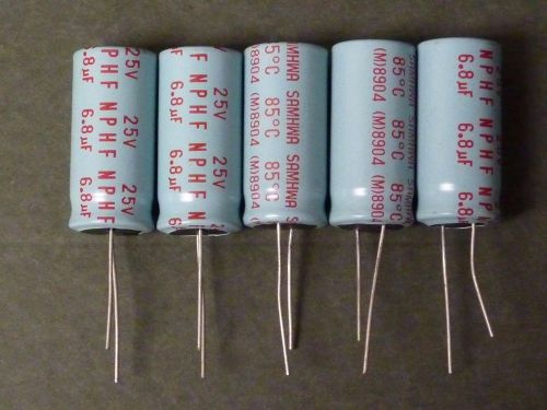 SAMHWA 25V 6.8uF Capacitor **Lot of 5**