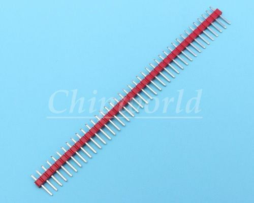 10pcs 40Pin 1x40P Male 2.54mm Breakable Pin Header 40p Red color new
