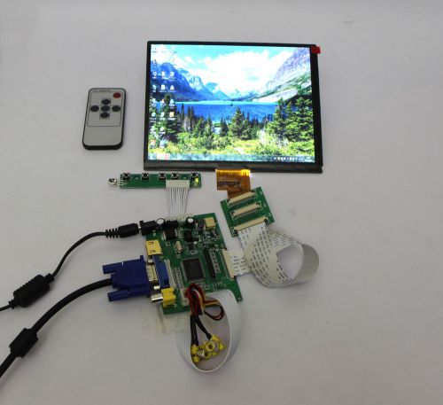 HDMI+VGA+2AV+Rear View+Remote+8inch 1027*768 HJ080IA-01E TFT LCD Display