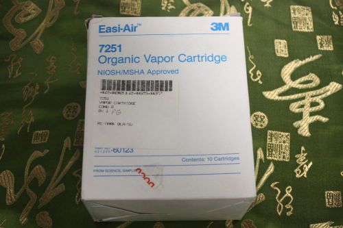 LOT OF 10 3M EASI AIR 7251 ORGANIC VAPOR CARTRIDGE NIOSH/MSHA APPROVED