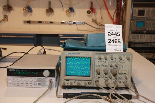 Tektronix 2465 300mhz  4 channel oscilloscope w/cover &amp; pouch for sale