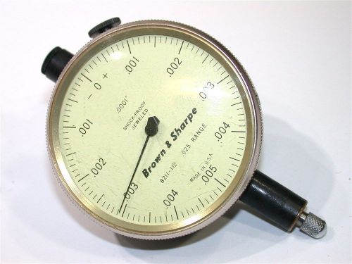 BROWN &amp; SHARPE 2 1/4&#034; DIAL .0001&#034; INDICATOR 8211-112