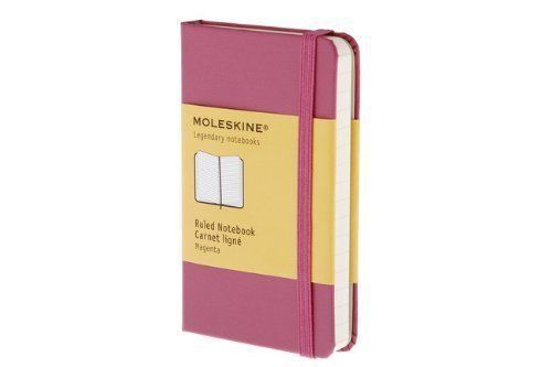 Moleskine Ruled Notebook - 2.5&#034; x 4&#034; - Hardcover - Magenta