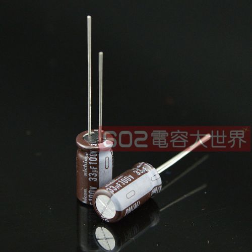 100pcs Nichicon  33uf 100v PM 8*15mm Electrolytic Capacitor(7059