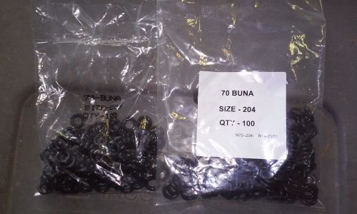 O-Rings Two Sizes Number 203 (100pk) &amp; 204 (100pk)