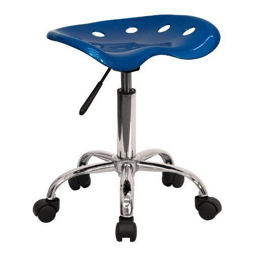 Adjustable Tractor Seat Chrome Stool Mechanic Dentist Doctors Office Garage Work