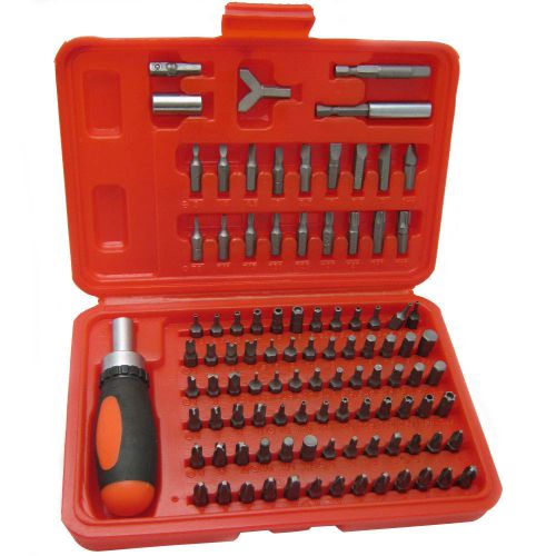 102 Pc Ratchet Screwdriver Bits Socket Tool Handle Multibit Tamper Philips Hex