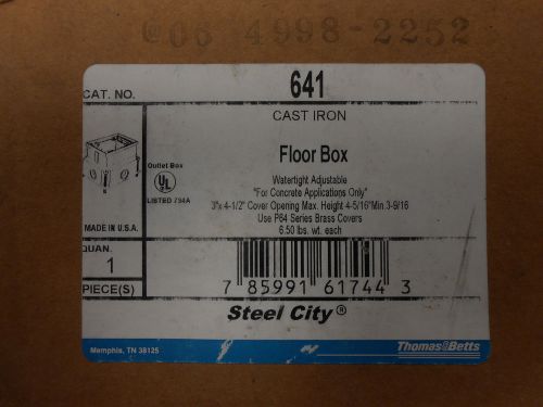 STEEL CITY 641 CAST IRON FLOOR BOX WATERTIGHT ADJUSTABLE