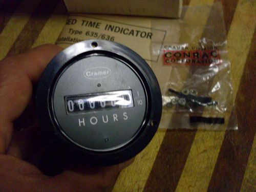 NIB - NEW Cramer ETM Elapsed Time Meter - Type 635GS100  99,999.9 Hrs. 115/60