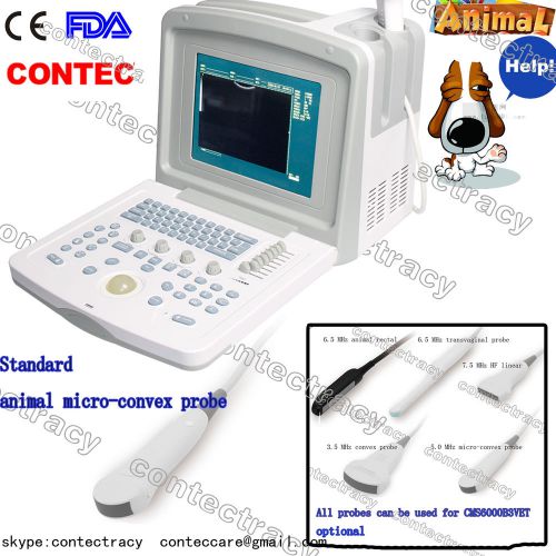 Veterinary vet portabe digital ultrasound scanner+micro-convex probe 9.7inch,fda for sale