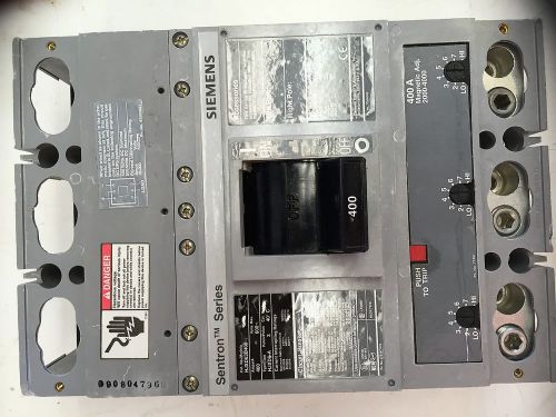 Siemens ITE Sentron Series HJXD63B400 400A 600V circuit Breaker