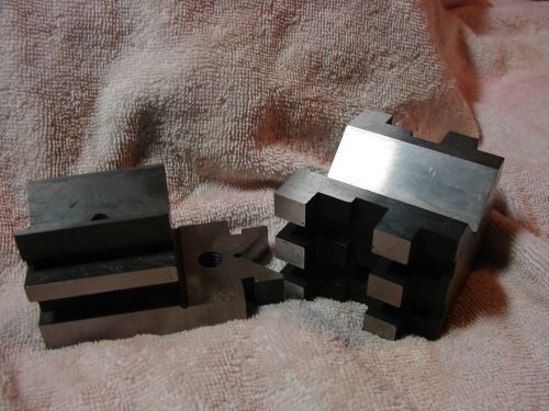 2 MACHINIST STARRETT 568 3/8-16NC 567 INSPECTION V BLOCKS PRECISION TOOL DIE