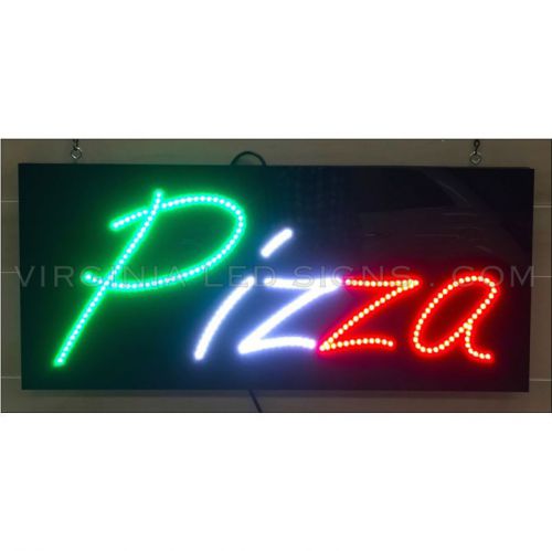 Pizza led sign neon looking 27&#034;x12&#034; high quality very bright italian flag colors for sale