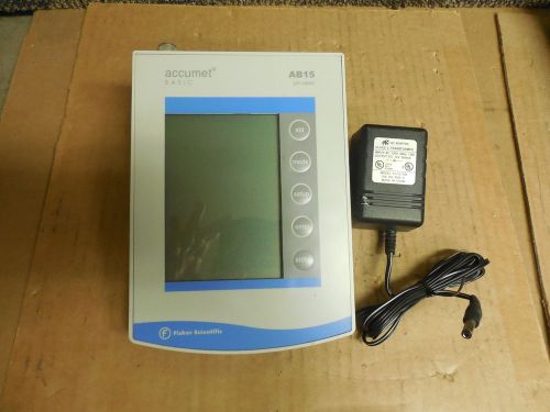 FISHER SCIENTIFIC ACCUMET pH METER AB15  12V/500mA