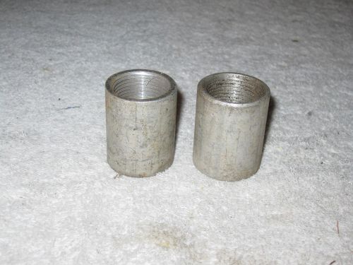 (2) 3/4 inch- aluminum round threaded conduit couplers for sale