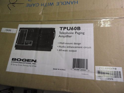 Bogen Communications TPU60B - Telephone Paging Amplifier (60W)