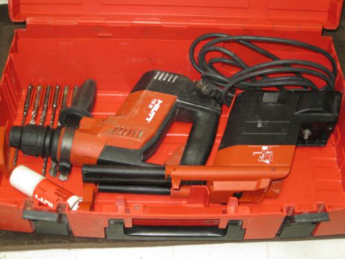 Hilti te 5 hammer drill w/ drs dust vacuum attachment, 11 assorted bits for sale