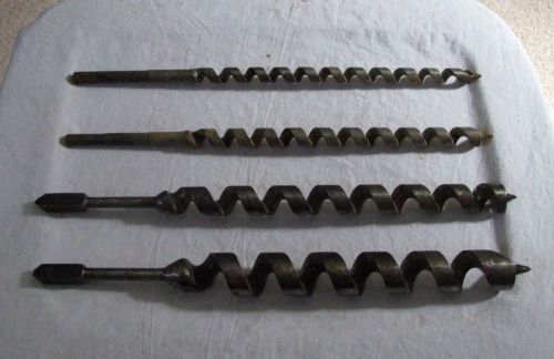 Vintage Mephisto/Star Bit &amp; Tool Auger Drill Bits, Lot of 4