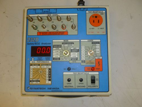 DYNATECH NEVADA SAFETY ECG ANALYZER MODEL 232D