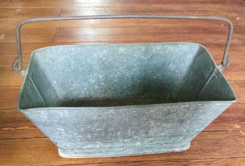 Vintage PRR Pennsylvania Railroad Galvanized Steel Industrial Bin Tub Pot #2