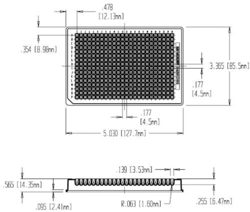 Seahorse Bioscience STORAGE PLATE 384 WELL 58UL SQ BLKPP 60/CS p/n 201290-100