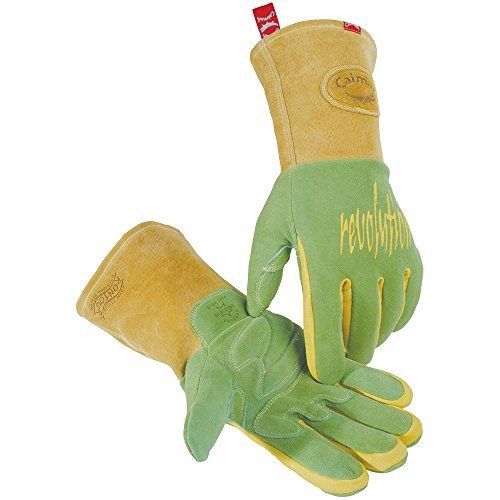 Caiman Wasabi Green Deerskin, Heavy Insulation, Welding-Revolution Large