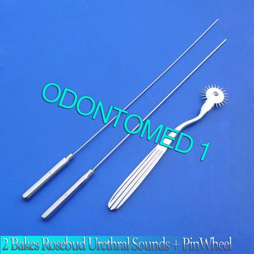 2 Pcs Bakes Rosebud Urethral Sounds 1mm+2mm,Pinwheel