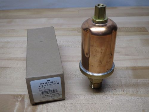 HOFFMAN WATER VENT  1/2&#034; x 3/4&#034;  # 401488  NEW  NOS