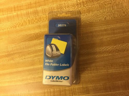 NIB Dymo Labelwriter White File Folder Labels 9/16&#034; x 3 7/6&#034; 260 Labels 30576