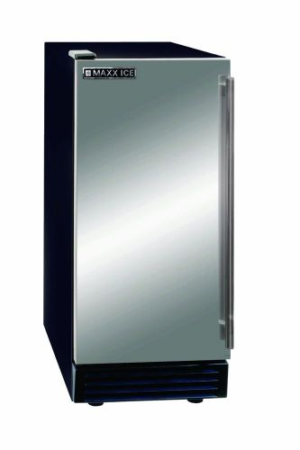 Maxx Ice MIM50, 14.6x23x33.3-Inch Self-Contained Ice Maker, 50 Lbs/Day, Slab Cub