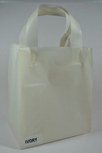 250 Retail Plastic Shoppers - 8X5X10X5 Ivory