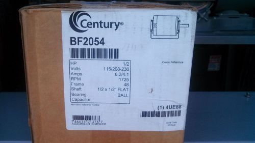 Century ao smith bf 2054 1/2 hp hvac motor nib for sale