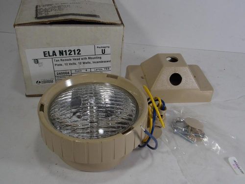 NEW IN BOX LITHONIA TAN REMOTE HEAD EMERGENCY LIGHT ELA N1212 12VOLT 12WATT