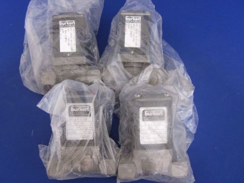 Burkert 452 241 G General Purpose Valve 2/2 Way, 290-A-7/16-F-SS-1/2, LOT of 4