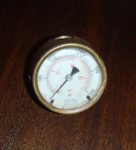 Noshok liquid filled 2000 psi gauge gage metal industrial shop steampunk vtg for sale