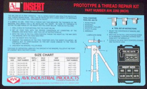 AVK2292 INSERT PROTOTYPE &amp; THREAD REPAIR KIT WITH AA170 TOOL MANDREL/WRENCH